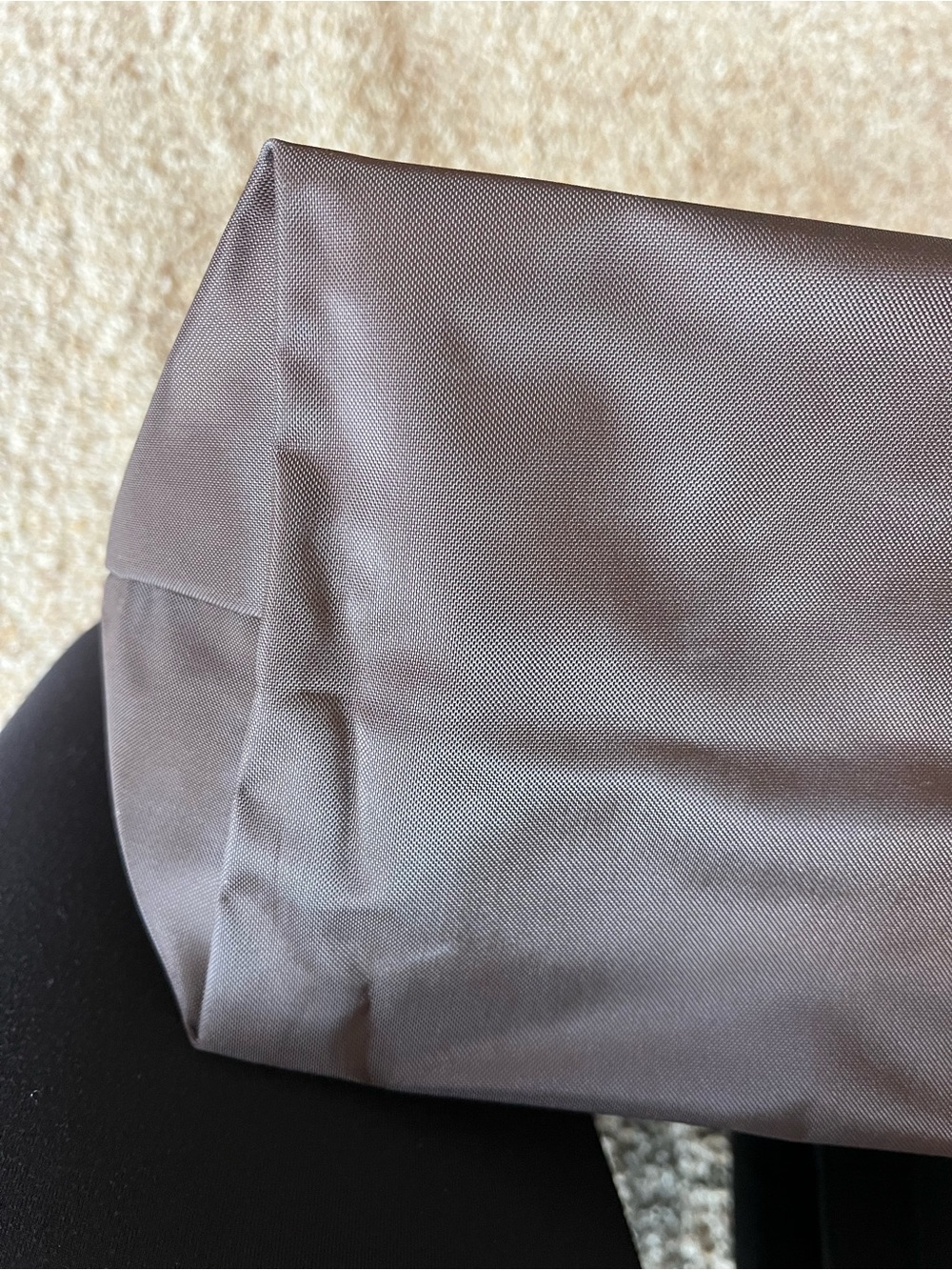Longchamp Le Pliage Small Top-Handle Tote in Brown w/silver hardware Great! - Picture 10 of 16